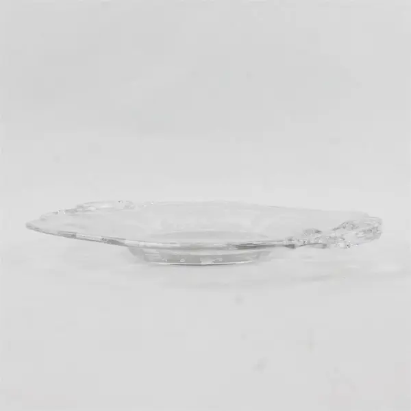 Cambridge Glass Co Rose Point Clear Pattern Rectangle Handled Plate 8.25" Long