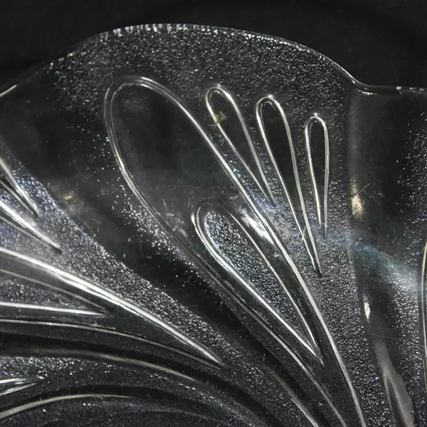 Vintage KIG Swirl Design Clear Glass Plate 10"