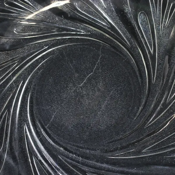 Vintage KIG Swirl Design Clear Glass Plate 10"