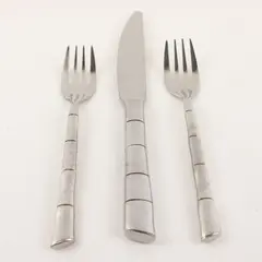 Lot of 3 Studio Nova Stainless Flatware 2 Salad Forks & Dinner Knife