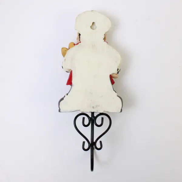 Chef Figurine Towel Hanger with Hook 8.5" Tall Kitchen Decoration