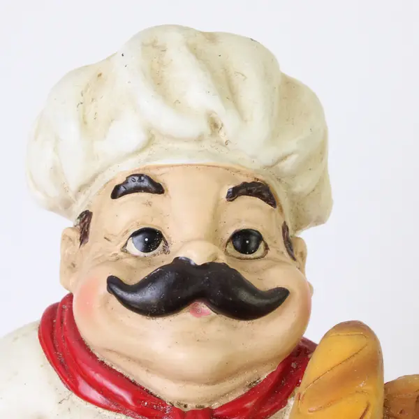 Chef Figurine Towel Hanger with Hook 8.5" Tall Kitchen Decoration