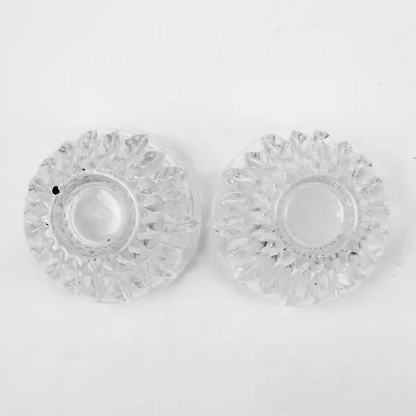 Set of 2 Princess House Highlights Heavy Cut Crystal Votive Holders