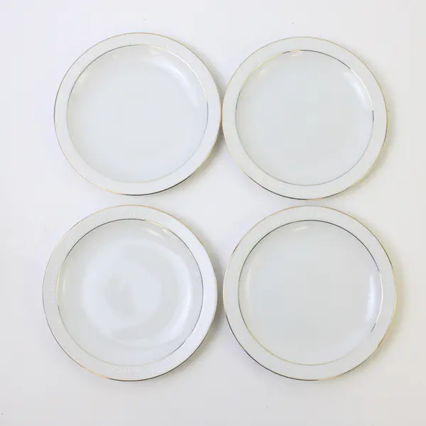 Set of 4 Royalton China Co. Fabulace Translucent Porcelain Bread/Side Plates