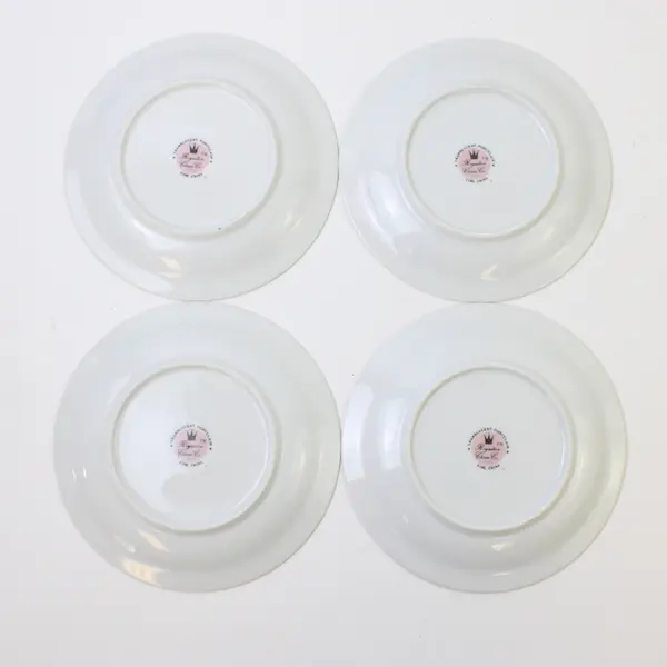 Set of 4 Royalton China Co. Fabulace Translucent Porcelain Bread/Side Plates
