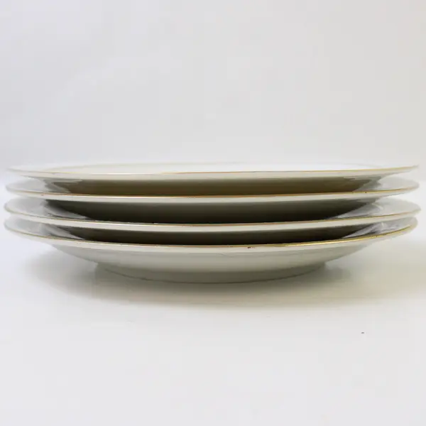 Set of 4 Royalton China Co. Fabulace Translucent Porcelain Bread/Side Plates