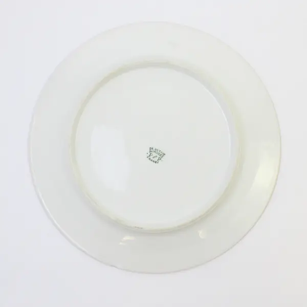 La Seynie Limoges P & P France Gold Band Luncheon Plate 8.5"