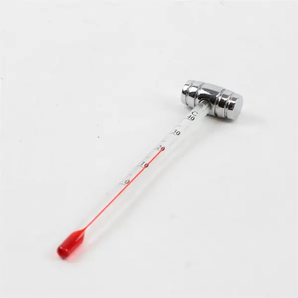 Vintage Wine Champagne Thermometer Silver Barrel-End