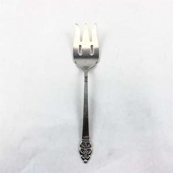 Oneida Deluxe Stainless Cold Meat Serving Fork in the Pattern Nordic Crown