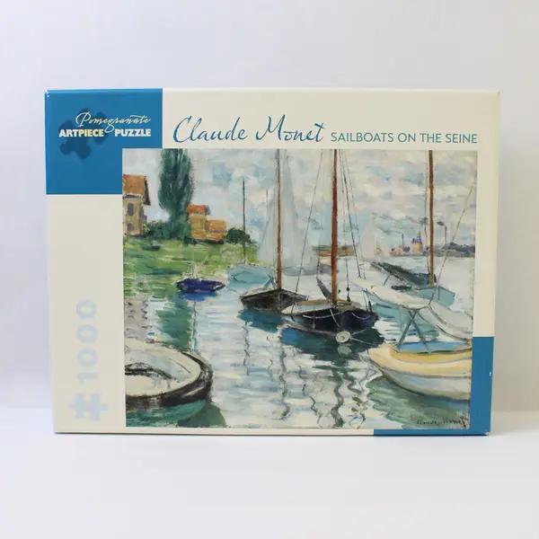 Claude Monet Sailboats on the Seine 1000 Pc. Jigsaw Puzzle Complete