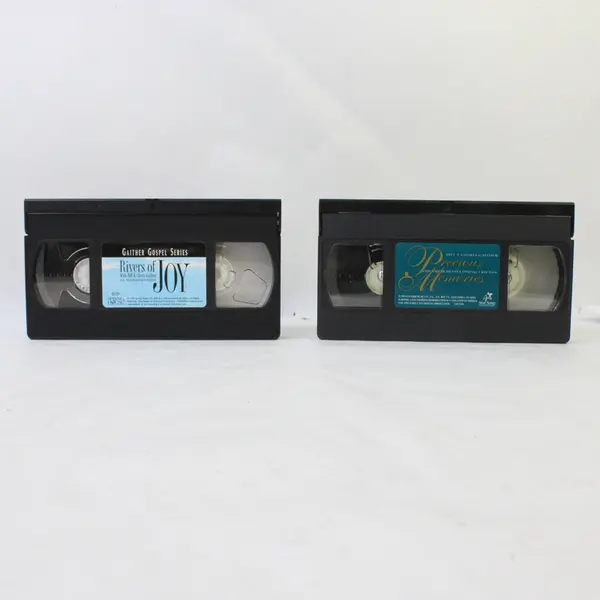 Lot of 2 VHS Bill & Gloria Gaither Precious Memories Rivers of Joy