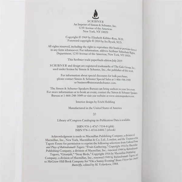 On Death & Dying 50th Anniversary Edition by Elisabeth Kübler-Ross (2019)