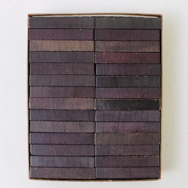 Lot of 53 Vintage Halsam Double Six Wooden Dominoes Missing Two Tiles 