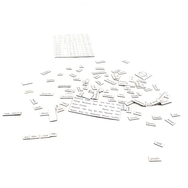 Magnetic Poetry 50 Word Tiles Set Refrigerator Magnets 