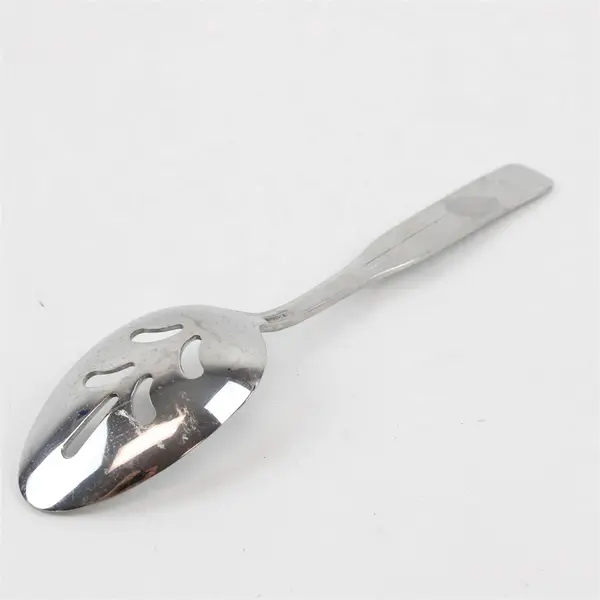 Lot of 2 Reed & Barton Fiddler II 8" Stainless Steel Slotted Serving Spoons