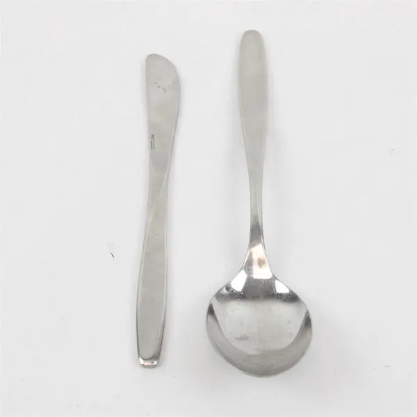 Lot of 2 WMF Continental Stainless Steel Dinner/Soup Spoon & Spreader Knife