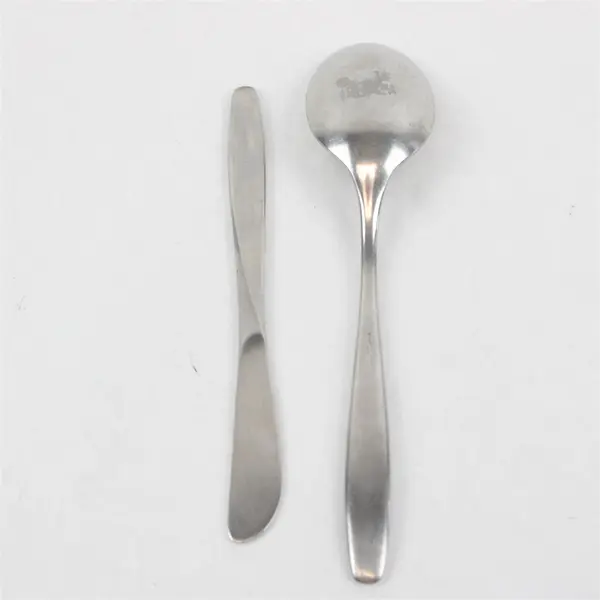 Lot of 2 WMF Continental Stainless Steel Dinner/Soup Spoon & Spreader Knife