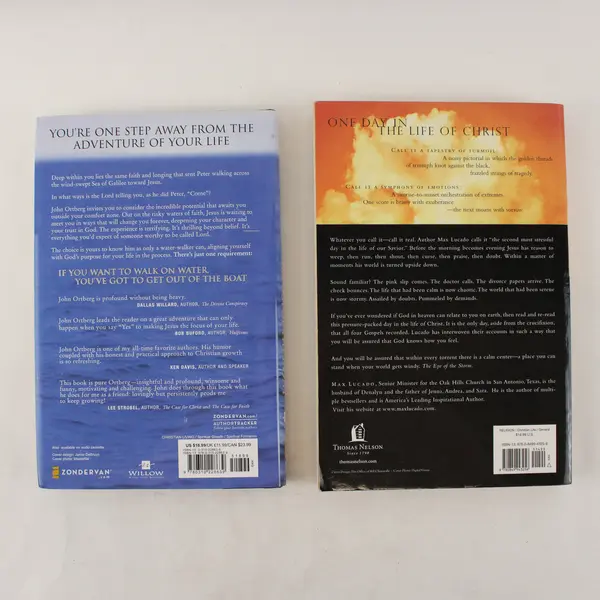 Lot of 2 Christian Books - John Ortberg & Max Lucado (Good)