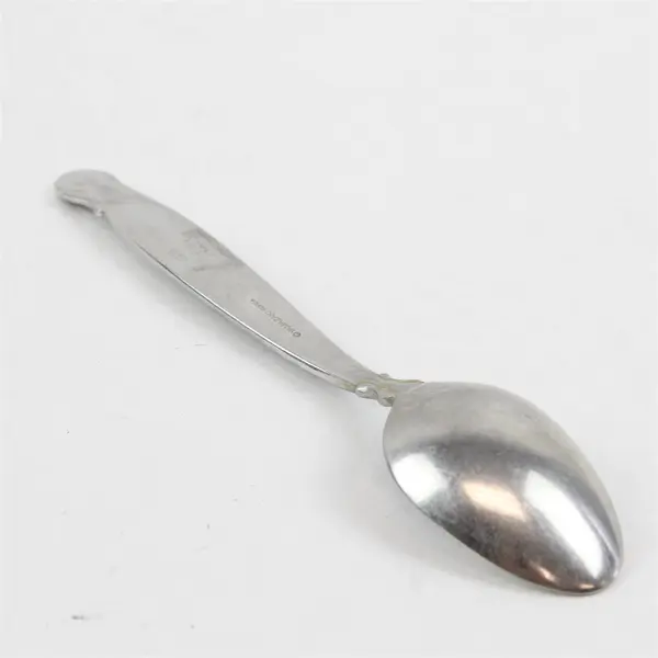 Lot of 2 Yamazaki Trellis Path Stainless Steel 7" Soup Spoon and 6" Teaspoon