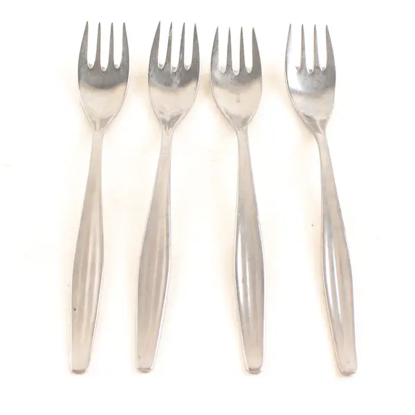 Lot of 4 WMF Atlanta-Motion Solid Stainless Steel Salad Forks 7"