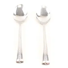 Lot of 2 Cuisinart Newport Stainless Steel Dinner Spoons 7.25"