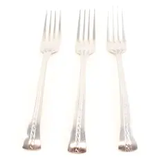 Lot of 3 Cuisinart Newport Stainless Steel 8" Dinner Forks
