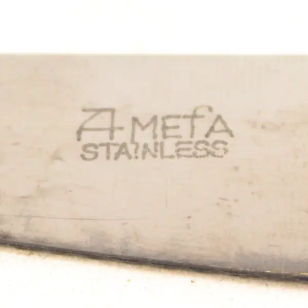 Lot of 3 Amefa Tulip Time Satin Handle Stainless Steel Dinner Knives