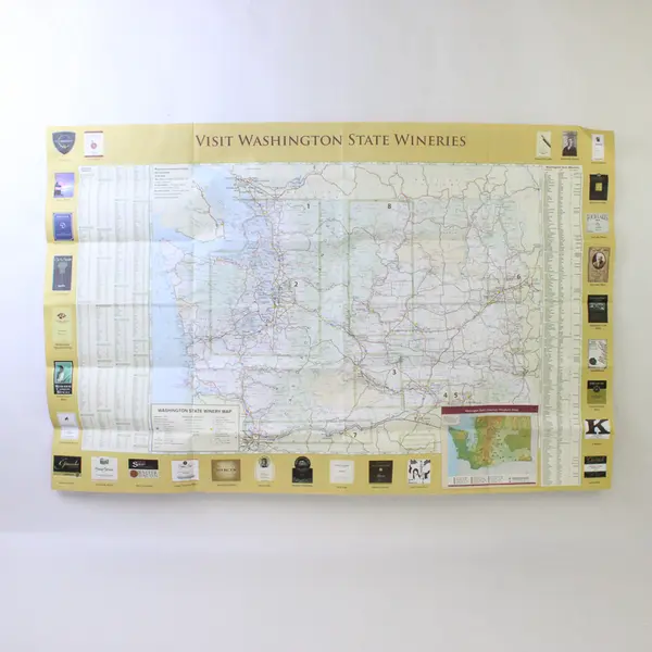 Washington State Winery Map 2013 8th Edition - Collectible Travel Map