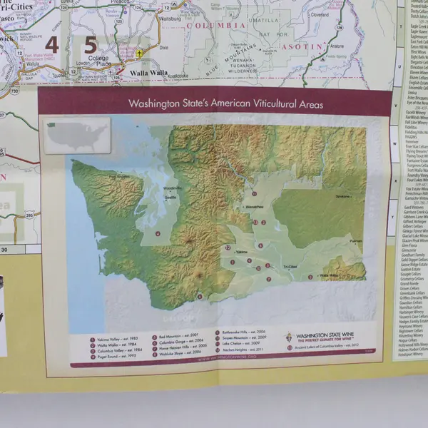 Washington State Winery Map 2013 8th Edition - Collectible Travel Map