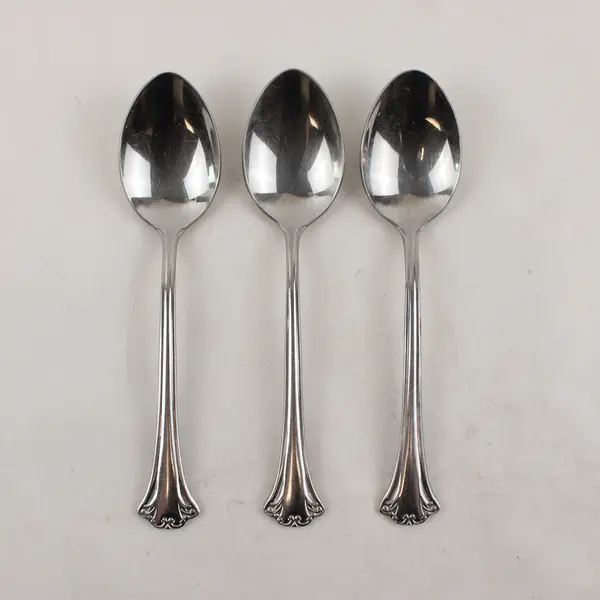 Lot of 3 Reed & Barton Lyndon Stainless Teaspoons 6.25in