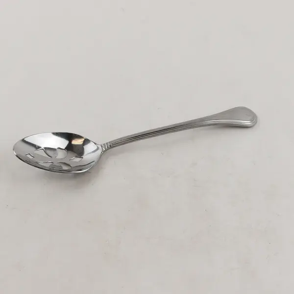 Lot of 2 Pfaltzgraff Sturbridge Stainless Steel 8" Slotted Serving Spoons