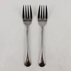 Lot of 2 Pfaltzgraff Sturbridge Stainless Steel Dinner Forks 6.5"