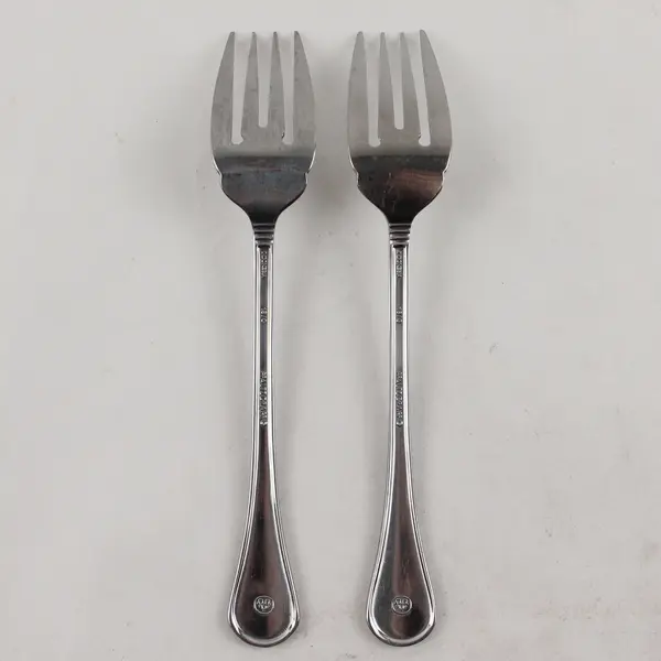 Lot of 2 Pfaltzgraff Sturbridge Stainless Steel Dinner Forks 6.5"
