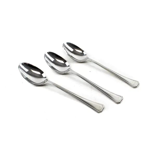 Lot of 3 Ricci Steel Giotto Stainless Steel Oval Soup Spoons 7in