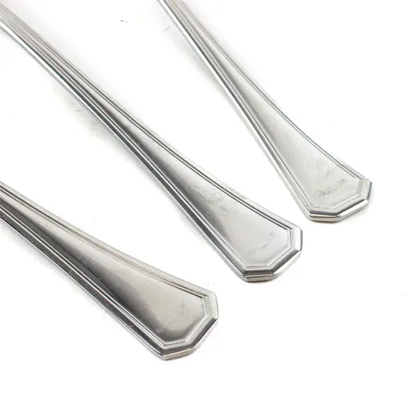 Lot of 3 Ricci Steel Giotto Stainless Steel Oval Soup Spoons 7in