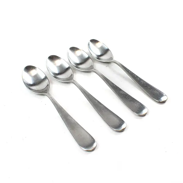 Lot of 4 Yamazaki Median Satin Stainless Steel 8" Oval Soup Spoons