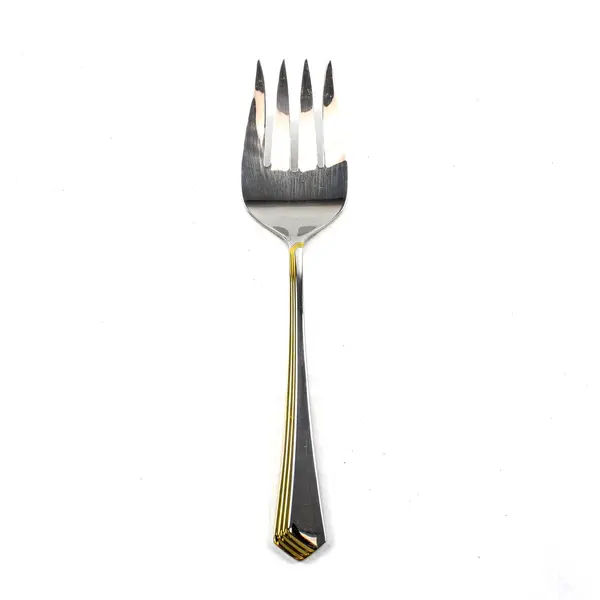 Yamazaki Ramona Gold Stainless Steel Serving Fork 9"