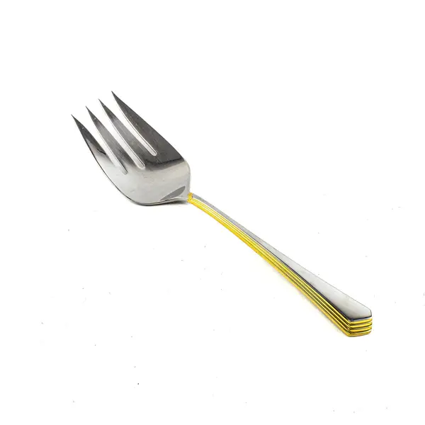 Yamazaki Ramona Gold Stainless Steel Serving Fork 9"