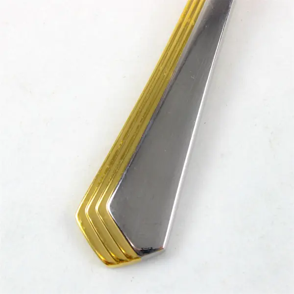 Yamazaki Ramona Gold Stainless Steel Serving Fork 9"