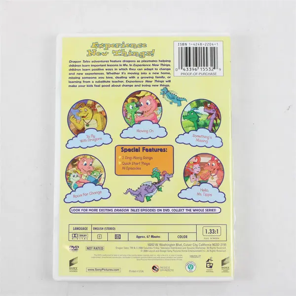 Dragon Tales Experience New Things!  Sesame Workshop and Sony Pictures 2009 DVD
