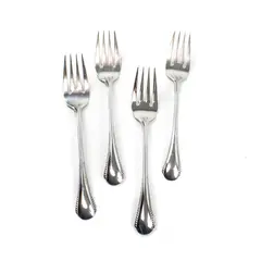 Lot of 4 Pfaltzgraff Casselberry Stainless Steel Salad Forks 7.75"