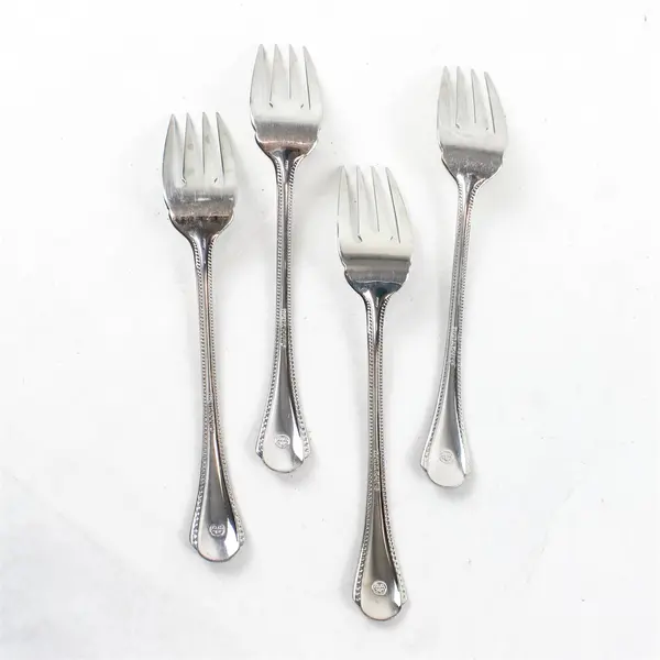 Lot of 4 Pfaltzgraff Casselberry Stainless Steel Salad Forks 7.75"