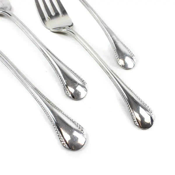 Lot of 4 Pfaltzgraff Casselberry Stainless Steel Salad Forks 7.75"