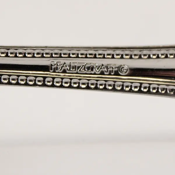 Lot of 2 Pfaltzgraff Casselberry Stainless Steel 8" Serving Spoon and Fork