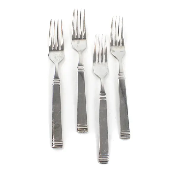 Lot of 4 Pfaltzgraff La Rochelle Stainless Steel Dinner Forks 7.5"