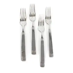Lot of 4 Pfaltzgraff La Rochelle Stainless Steel Dinner Forks 7.5"