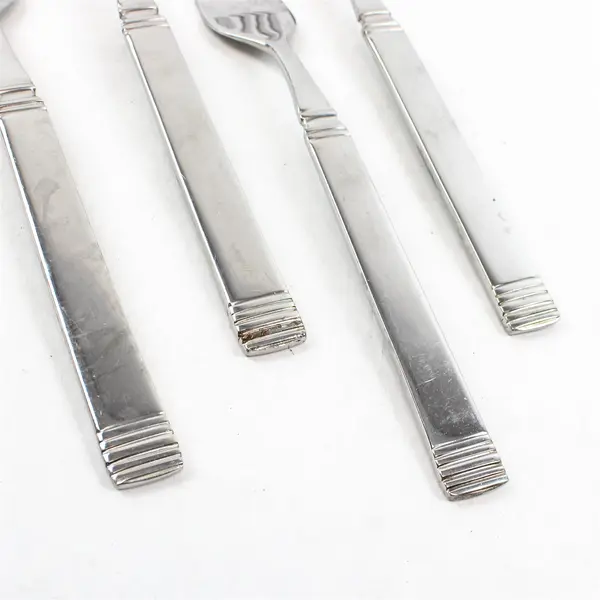 Lot of 4 Pfaltzgraff La Rochelle Stainless Steel Dinner Forks 7.5"