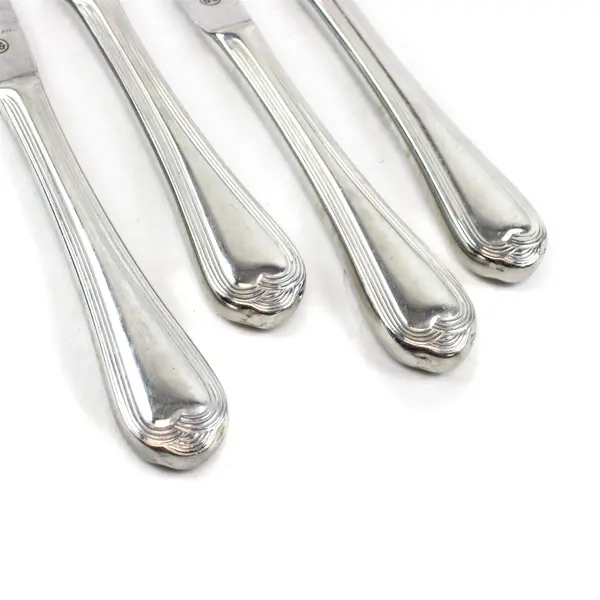 Lot of 4 Pfaltzgraff Fairisle Stainless Steel 8" Dinner Knives