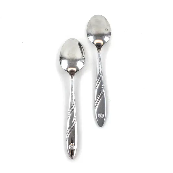 Lot of 2 Pfaltzgraff Crosscreek Stainless Teaspoons 6in 
