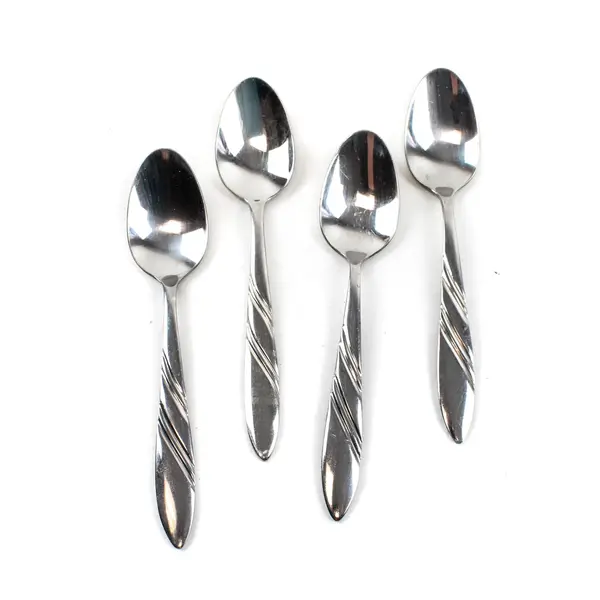Lot of 4 Pfaltzgraff Crosscreek Stainless Teaspoons 6in 